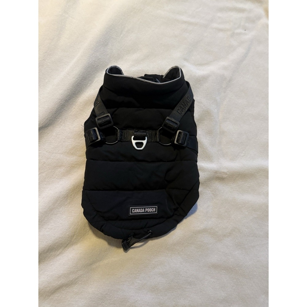 Canada Pooch Harness Puffer in Black Size 10 XS Dog Walk Hiking Outdoors